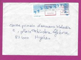 LETTRE CAVALAIRE SUR MER  1992 - Covers & Documents