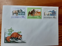 Stamps On Envelope, Hungary 1991. - Budapest Monkey, Polar Bear - Briefe U. Dokumente