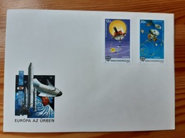 Stamps On Envelope, Hungary 1991. - Space - Cartas & Documentos