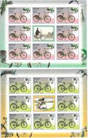 Russia 2008 . Bicycles. 4 Sheetlets, Each Of 8 + Label  . Michel # 1518-21  KB  I - Unused Stamps