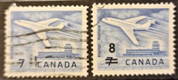 CANADA 1964 - Canceled - Sc# 430, 436 - Air Mail - 7c 8c - Aéreo