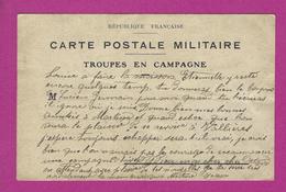 CARTE FRANCHISE MILITAIRE - Guerre De 1914-18