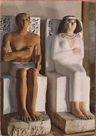 EGITTO - EGYPTE - Egypt - 19?? - 2 Stamps - Cairo - The Egyptian Museum - Limestone Statues Of Prince Rahotep And Prince - Museen