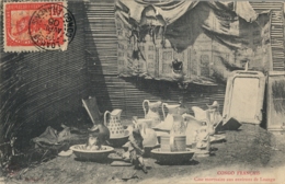 1906 , CONGO FRANCÉS , T.P. CIRCULADA - LOANGO - ARGENTEUIL , LLEGADA , CASE MORTUAIRE AUX ENVIRONS DE LOANGO - Covers & Documents