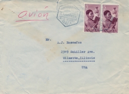 1966 , RIO MUNI , BATA - ILLINOIS , CORREO AÉREO , SOBRE CIRCULADO , ED. 8 X 2 - Rio Muni