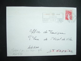 LETTRE TP SABINE 1,60 ROUGE OBL.MEC.10-12 1981 93 PANTIN PPAL + TRI INDEXATION BARRES ROSES Marque à Sec Q6 - Covers & Documents