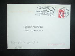 LETTRE TP SABINE 1,60 ROUGE OBL.MEC.16-12 1981 PARIS 01 + TRI INDEXATION BARRES ROSES Marque à Sec X* - Storia Postale