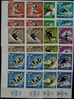 ADEN ( MAHARA STATE) 1967 WINTER OLYMPICS GAMES GRENOBLE BLOCK OF 4 IMPERF MI No 39-47B MNH VF!! - Winter 1968: Grenoble