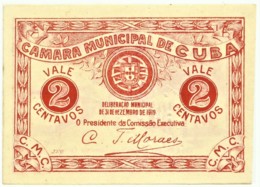 CUBA - Cédula De 2 Centavos - M.A. 803 - 31.12.1919 - Entrada Da Villa - Portugal - Emergency Paper Money Notgeld - Portugal