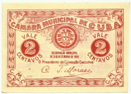 CUBA - Cédula De 2 Centavos - M.A. 803 - 31.12.1919 - Entrada Da Villa - Portugal Emergency Paper Money Notgeld - Portugal