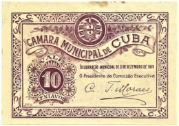 CUBA - Cédula De 10 Centavos - M.A. 805 - 31.12.1919 - Paços Do Concelho - Portugal - Emergency Paper Money Notgeld - Portugal