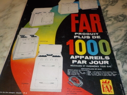 ANCIENNE  PUBLICITE PLUS DE 1000  APPAREILLES  DE FAR 1960 - Autres Appareils