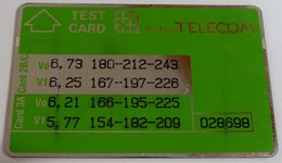 UK - Great Britain - Landis & Gyr - 1990 - Test Card - 028698 - 3100ex - Mint - BT Engineer BSK Service : Emissions De Test