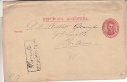 Argentine - Lettre De 1890 - Entier Postal - Exp Vers Buenos Aires - Voir Cachets Rectangulaires - Briefe U. Dokumente