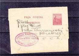 Argentine - Lettre De 1911 - Entier Postal - Exp Vers Las Piebres  ? - Briefe U. Dokumente