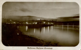 BUTE - ROTHESAY - HARBOUR (EVENING) 1912 RP But45 - Bute