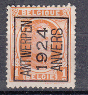 BELGIË - PREO - Nr 91 A - ANTWERPEN 1924 ANVERS - (*) - Typografisch 1922-31 (Houyoux)