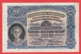 SUISSE  Billet  100 Francs  04 10 1928 Pick 35e - Suisse