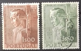 PORTUGAL N° 813 à 815 COTE 4 € OBLITERES 4ème CENTENAIRE DE LA FONDATION DE LA VILE DE SAO POLO (BRESIL) 1955 - Gebruikt