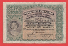 SUISSE  Billet  50 Francs  03 08 1939 - Pick 34j - Suisse