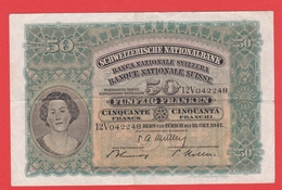 SUISSE  Billet  50 Francs  16 10 1947 - Pick 34n - Suisse