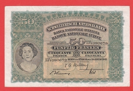 SUISSE  Billet  50 Francs  20 01 1949 - Pick 34p - Suisse