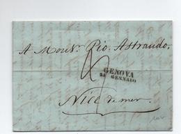 1842 - LETTRE De GENOVA Pour NICE - 1. ...-1850 Prephilately