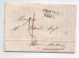 1841 - LETTRE De TORINO Pour NICE - 1. ...-1850 Vorphilatelie