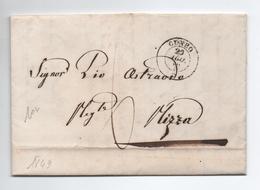 1849 - LETTRE De CUNEO Avec CACHET SARDE Pour NICE - 1. ...-1850 Prefilatelia