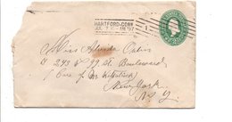 USA ETATS UNIS LETTRE DE HARTFORD 1897 - Other & Unclassified