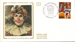 MONACO 1977, Circus Monte Carlo, Michel 1293 FDC 26795 - Cirque
