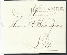 L. De Rotterdam 1805 Pour Lille Marque HOLLANDE Apposée à Liège + "7". Superbe - 1794-1814 (French Period)