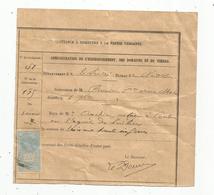 Quittance , Reçu , Administration De L'enregistrement , Des Domaines Et Du Timbre ,1915 , Niort  ,frais Fr 1.45 E - Unclassified