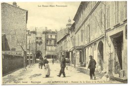 Delcampe - - 04 - MANOSQUE. - Avenue De La Gare Et La Porte Saunerie.  - (repro) - - Manosque