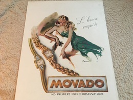 Pub- Publicité- Montre- Movado  - Horlogerie- 1958- - Publicités