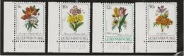 LUXEMBOURG - SERIE FLEURS N° 1140 A 1143 -NEUVE SANS CHARNIERE -ANNEE 1988 - Unused Stamps