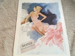 Pub- Publicité- Lingerie Féminine - Kestos- Dessin Seigle  - 1958- - Publicidad