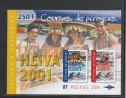 Polynésie YT BF 27 ** : Heiva , Pirogue - 2001 - Blocs-feuillets