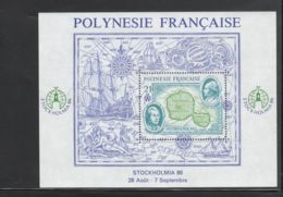 Polynésie YT BF 12 ** : Stockholmia , Carte Des îles - 1986 - Blocs-feuillets