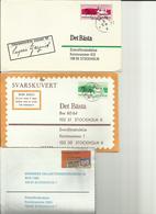 Poste Locale Lokal Post Bypost SVARSLOSEN SUEDE - 12 Vignettes Sur Lettre - Local Post Stamps