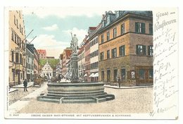 Kaufbeuren Obere Kaiser-Max-Strasse Mit Neptunbrunnen & Schranne Litho 1904 - Kaufbeuren