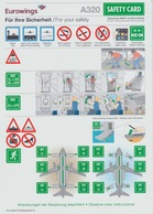 Safety Card Eurowings A320 Lufthansa Group 2015 - Fichas De Seguridad