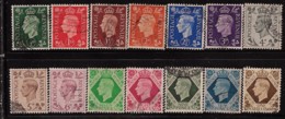 GREAT BRITAIN 1937 SCOTT 235-248 CANCELLED - Used Stamps