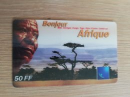 FRANCE/FRANKRIJK  50 FF BONJOUR AFRIQUE    PREPAID  USED    ** 1456** - Nachladekarten (Handy/SIM)