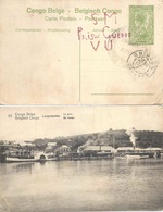 PK  "Léopoldville - Le Port"  Commandant Militaire Dahomey - Freiburg IB            1915 - Stamped Stationery