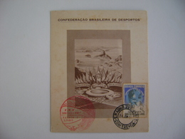 BRAZIL / BRASIL - MAXIMUN TYPE COMMEMORATIVE SHEET WORLD FOOTBALL SOCCER CHAMPIONSHIP 24-6-1950 IN THE STATE - 1950 – Brésil