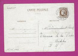 ENTIERS POSTAUX CARTE POSTALE  TYPE CERES MAZELIN Obl PARIS - Cartes Postales Types Et TSC (avant 1995)