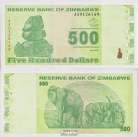 Simbabwe Pick-Nr: 98 Bankfrisch 2009 500 Dollars - Zimbabwe