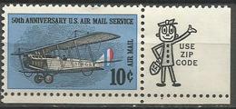 USA - 1968 Curtiss Jenny Zip Single (LR) MNH **  Sc C74 - 3b. 1961-... Neufs