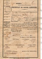 VP17.041 MILITARIA - SAINT OMER 1842 - Certificat De Bonne Conduite - Soldat CALLOT Au 71è Rgt D'Inf De Ligne Né à HERME - Documenti